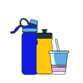 Photo of Water bottle, cup and sport bottle