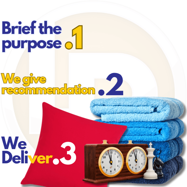 POSM Items (Pillow, Table Clock, Folded Towels)