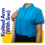 Knitted Arm Polo with Line Knitted Arm Polo with Line